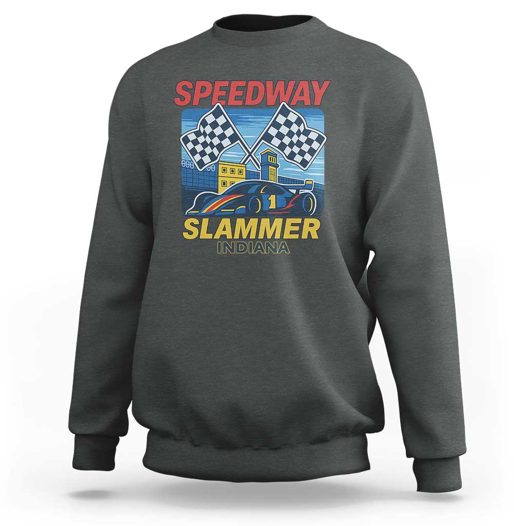 Speedway Slammer 2025 Sweatshirt Indiana Alcatraz Vintage Racing Graphic - Wonder Print Shop