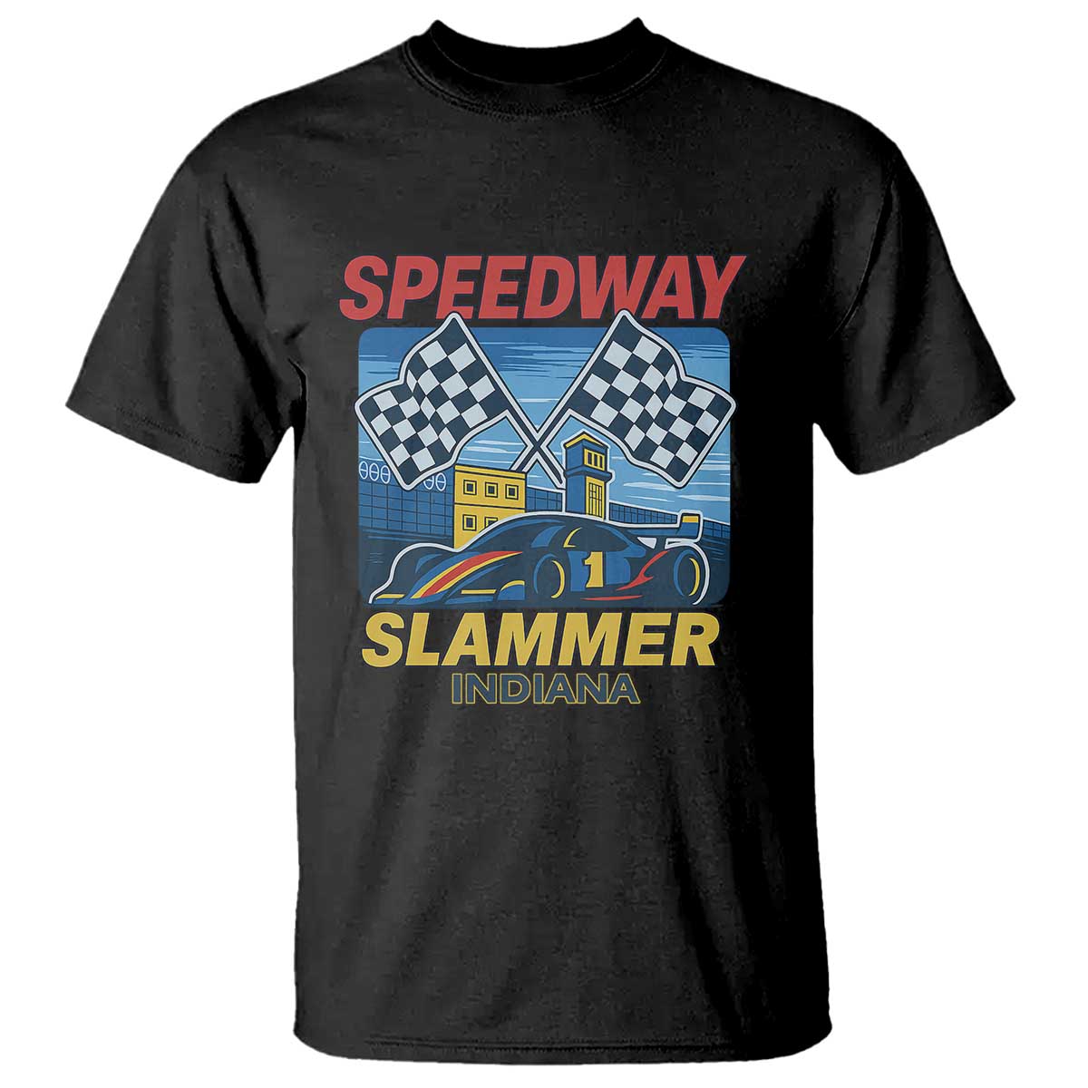 Speedway Slammer 2025 T Shirt Indiana Alcatraz Vintage Racing Graphic - Wonder Print Shop