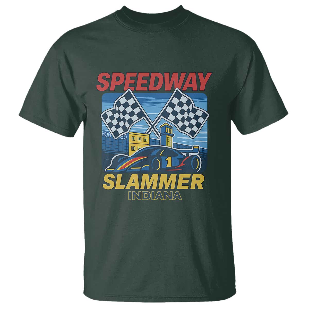 Speedway Slammer 2025 T Shirt Indiana Alcatraz Vintage Racing Graphic - Wonder Print Shop