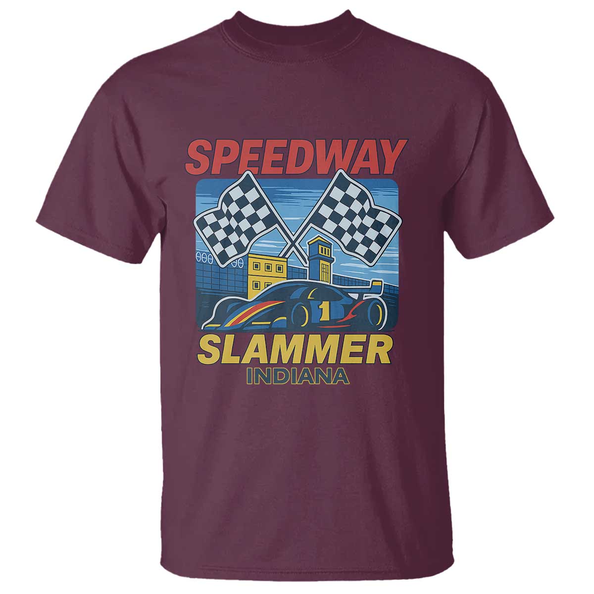 Speedway Slammer 2025 T Shirt Indiana Alcatraz Vintage Racing Graphic - Wonder Print Shop