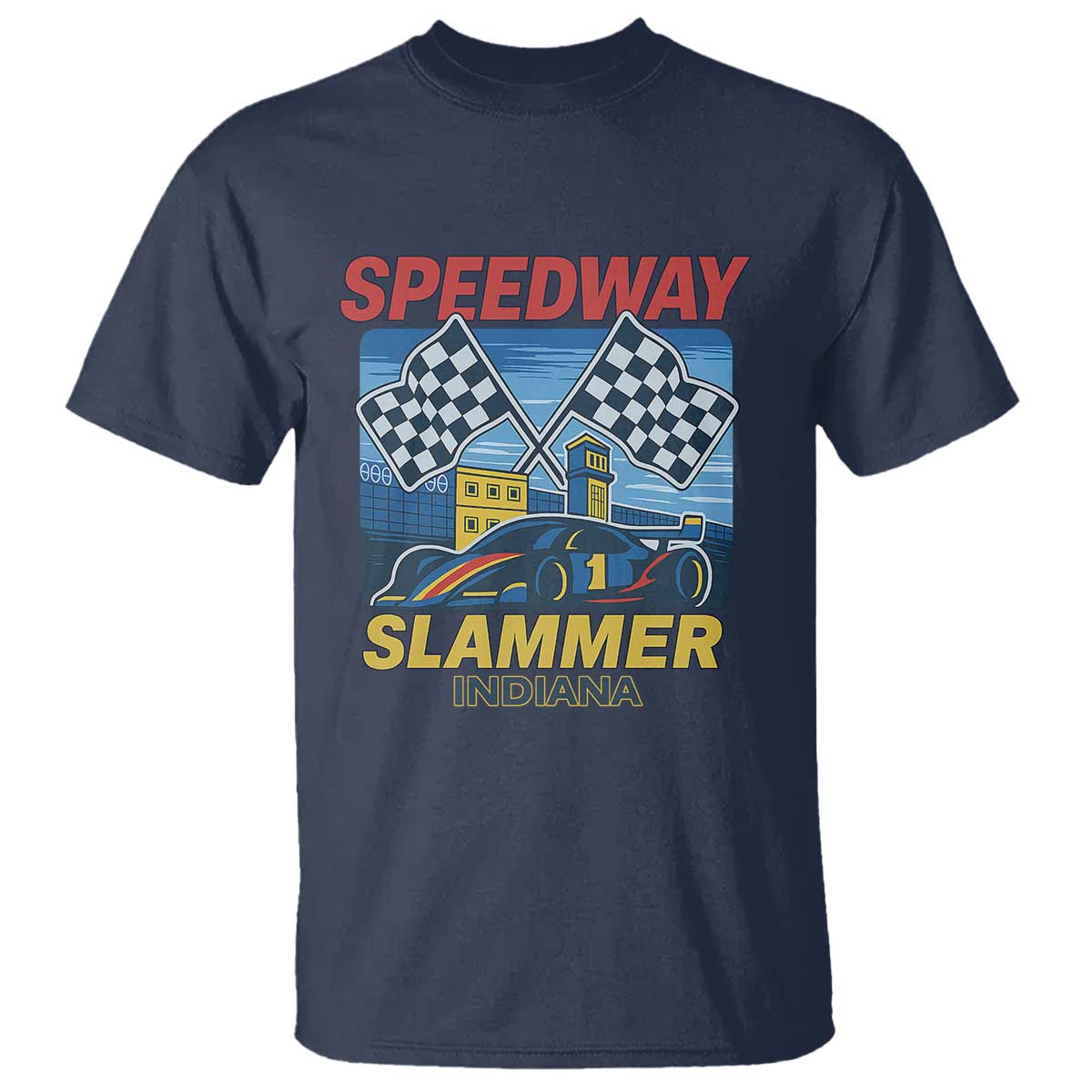 Speedway Slammer 2025 T Shirt Indiana Alcatraz Vintage Racing Graphic - Wonder Print Shop