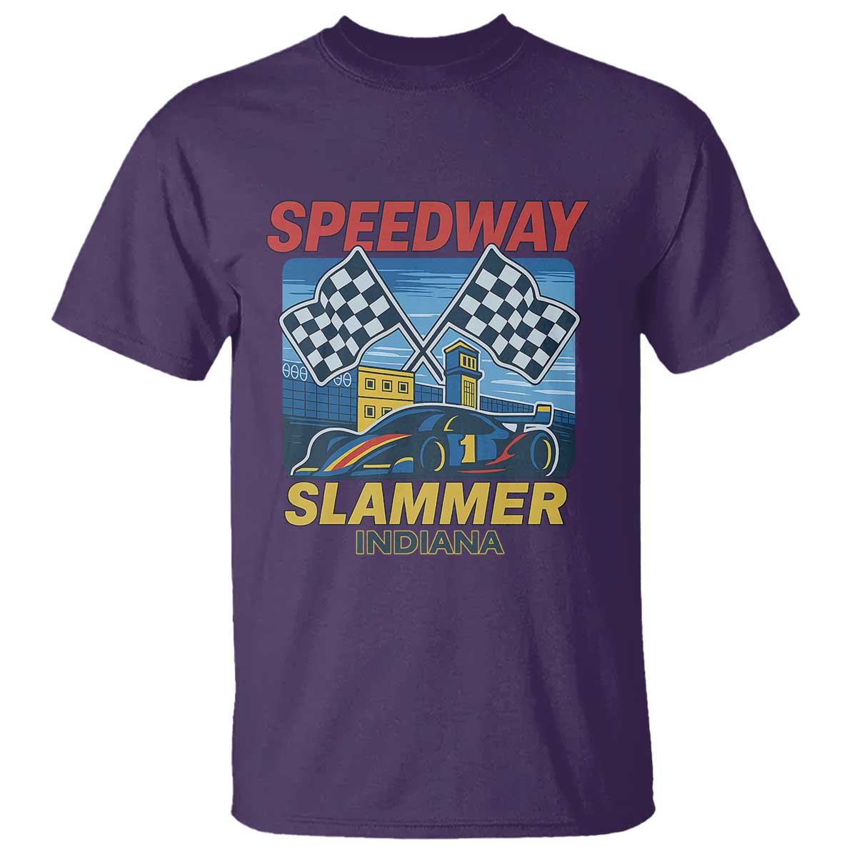 Speedway Slammer 2025 T Shirt Indiana Alcatraz Vintage Racing Graphic - Wonder Print Shop