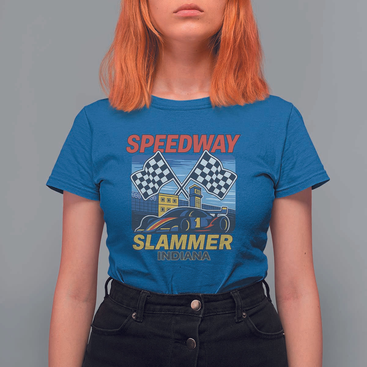 Speedway Slammer 2025 T Shirt For Women Indiana Alcatraz Vintage Racing Graphic - Wonder Print Shop