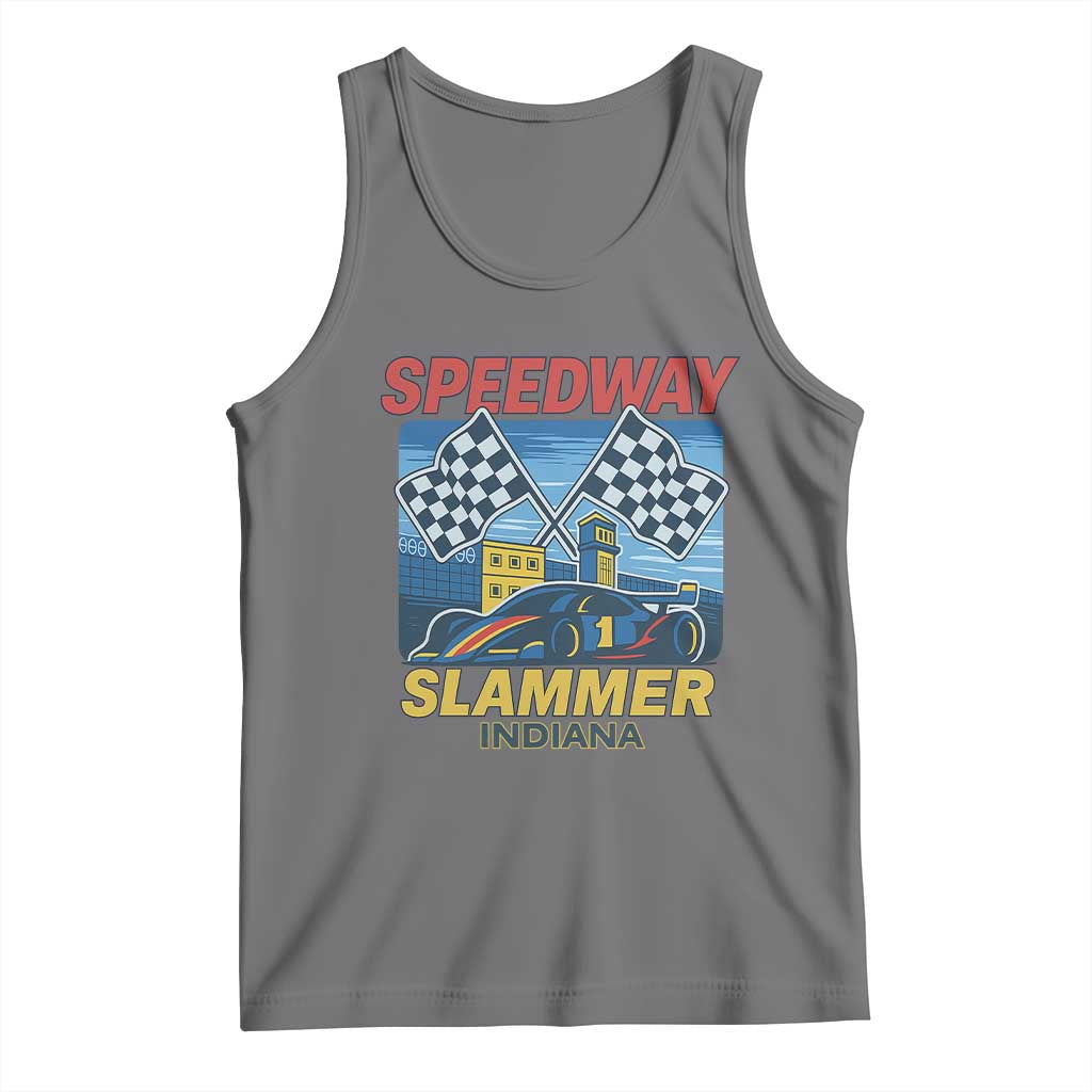 Speedway Slammer 2025 Tank Top Indiana Alcatraz Vintage Racing Graphic - Wonder Print Shop