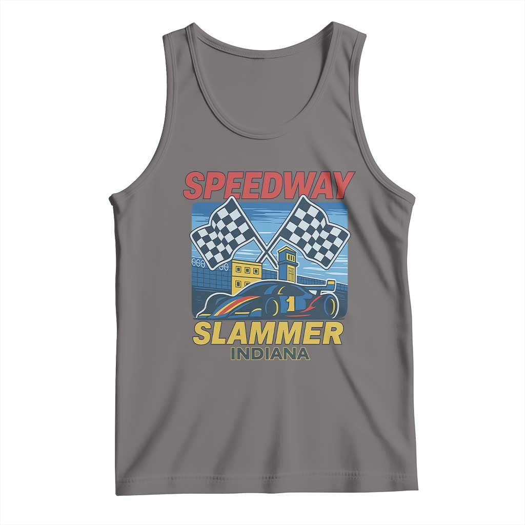 Speedway Slammer 2025 Tank Top Indiana Alcatraz Vintage Racing Graphic - Wonder Print Shop