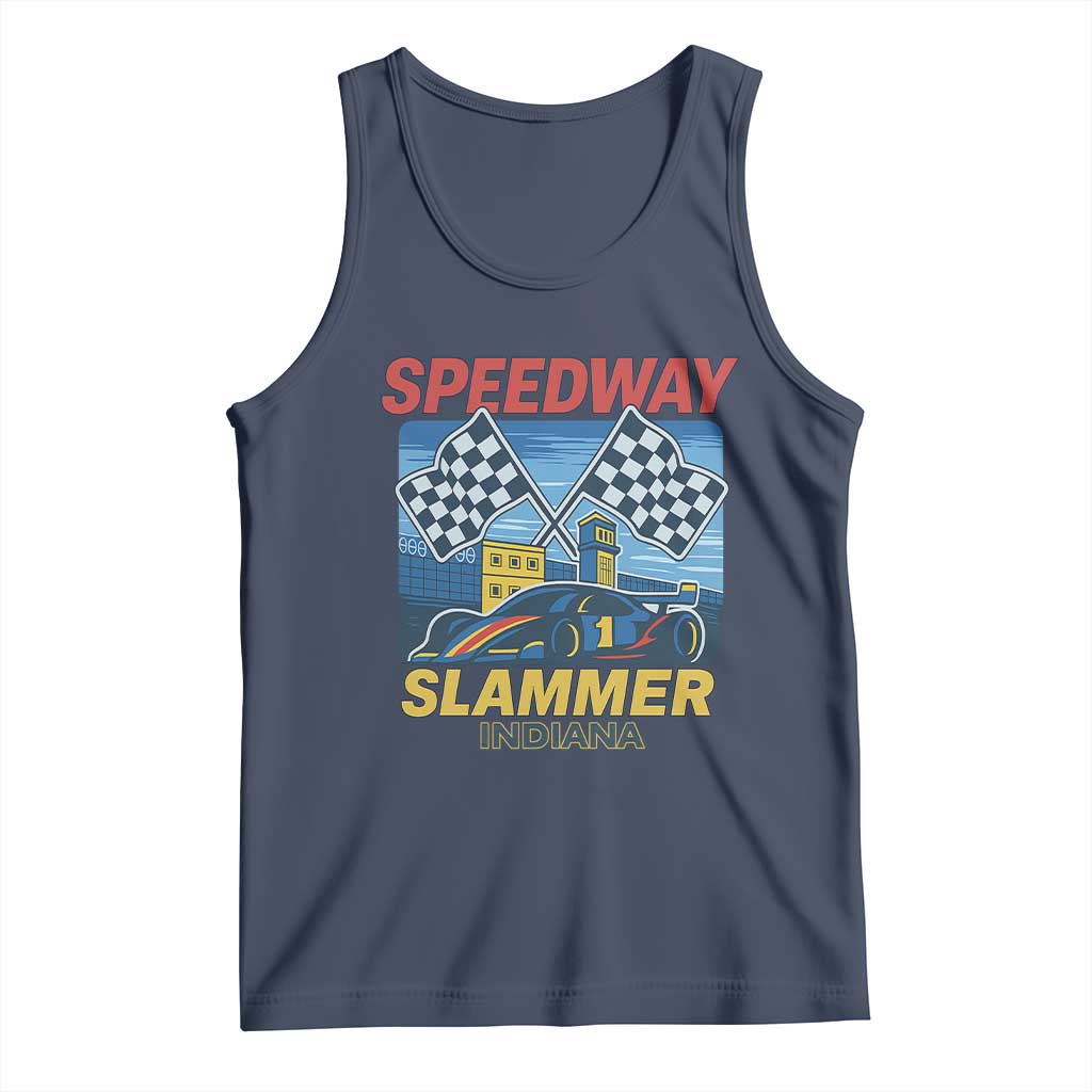 Speedway Slammer 2025 Tank Top Indiana Alcatraz Vintage Racing Graphic - Wonder Print Shop