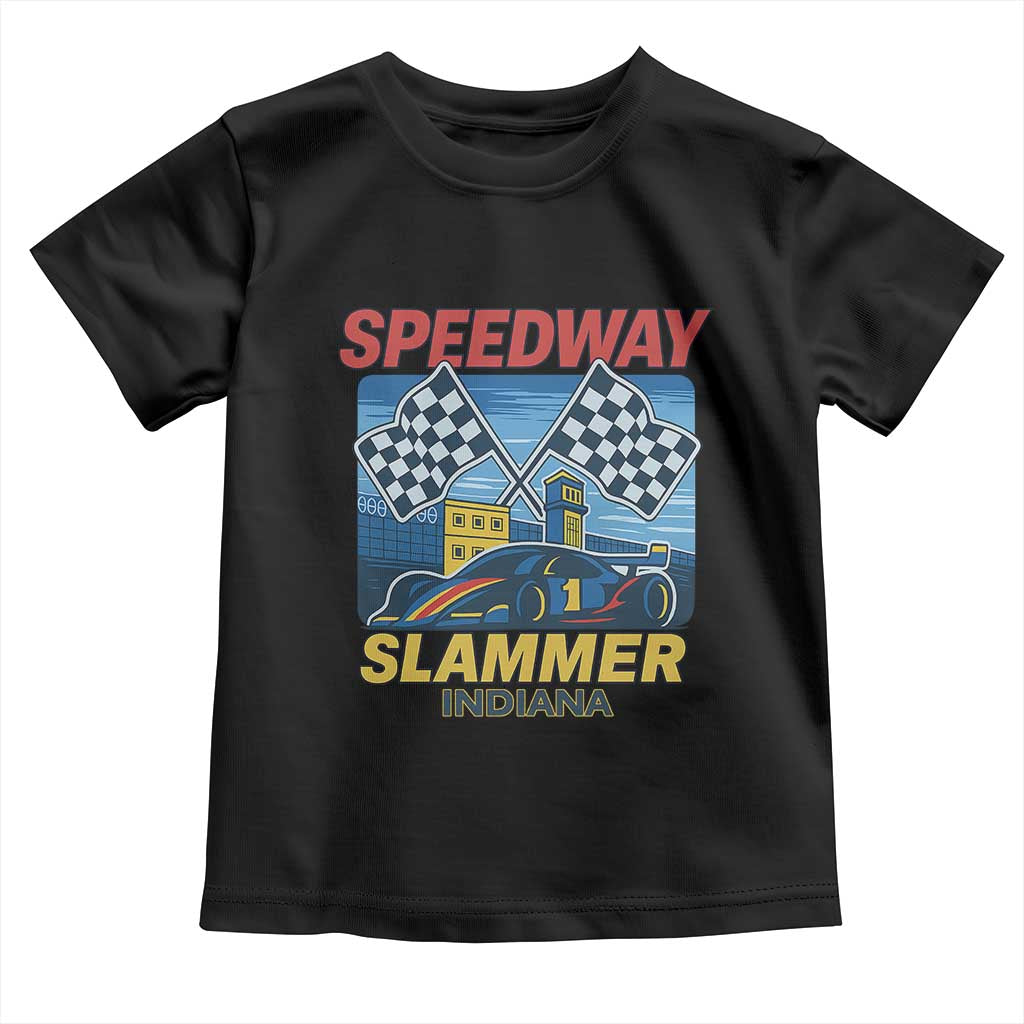 Speedway Slammer 2025 Toddler T Shirt Indiana Alcatraz Vintage Racing Graphic - Wonder Print Shop