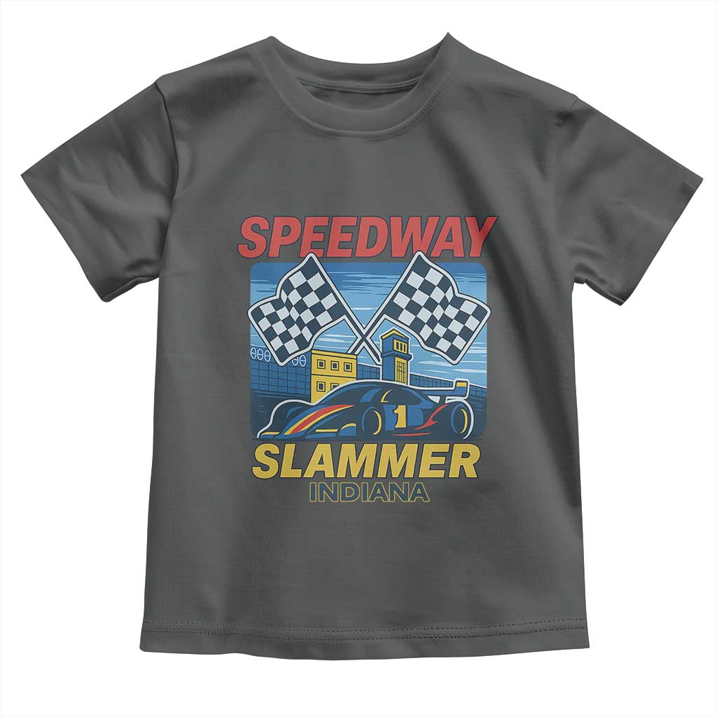Speedway Slammer 2025 Toddler T Shirt Indiana Alcatraz Vintage Racing Graphic - Wonder Print Shop