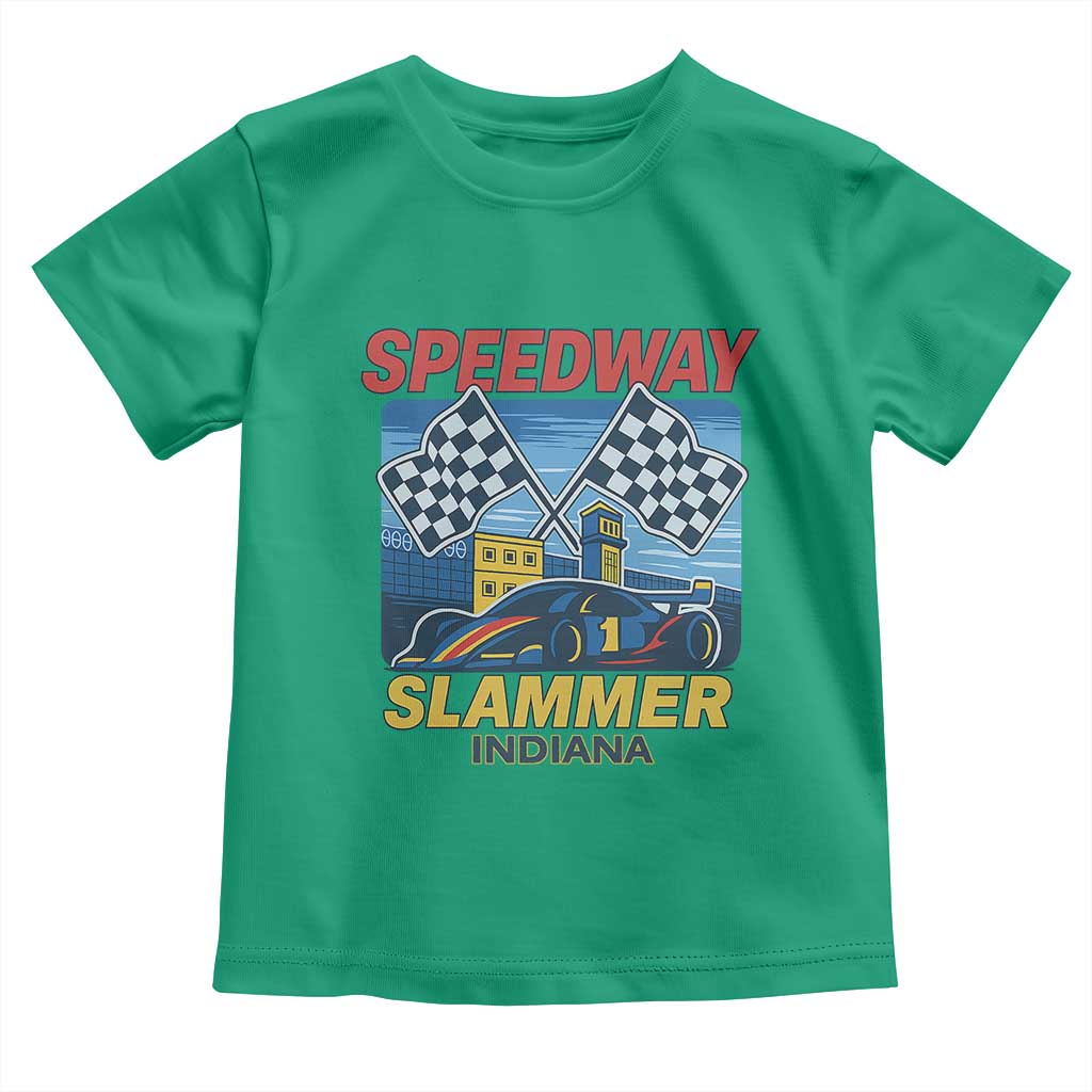 Speedway Slammer 2025 Toddler T Shirt Indiana Alcatraz Vintage Racing Graphic - Wonder Print Shop