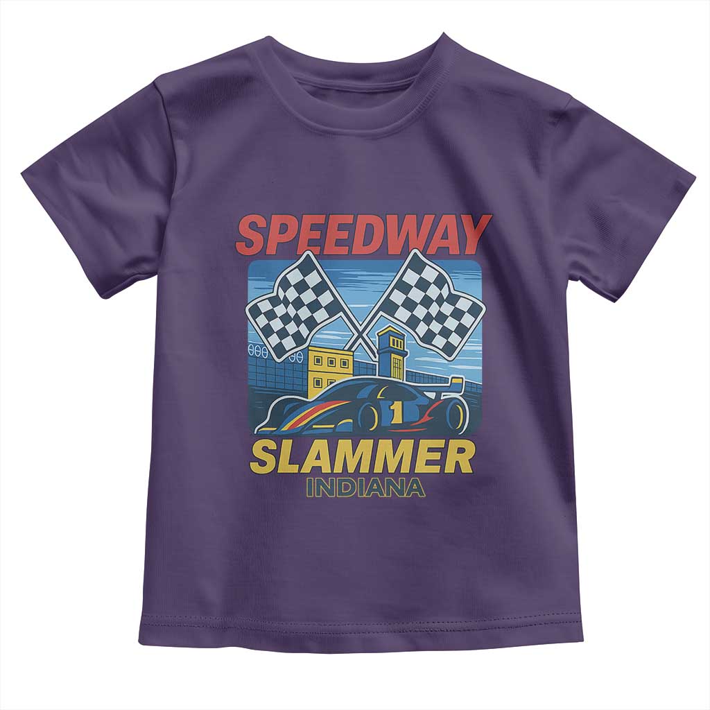 Speedway Slammer 2025 Toddler T Shirt Indiana Alcatraz Vintage Racing Graphic - Wonder Print Shop