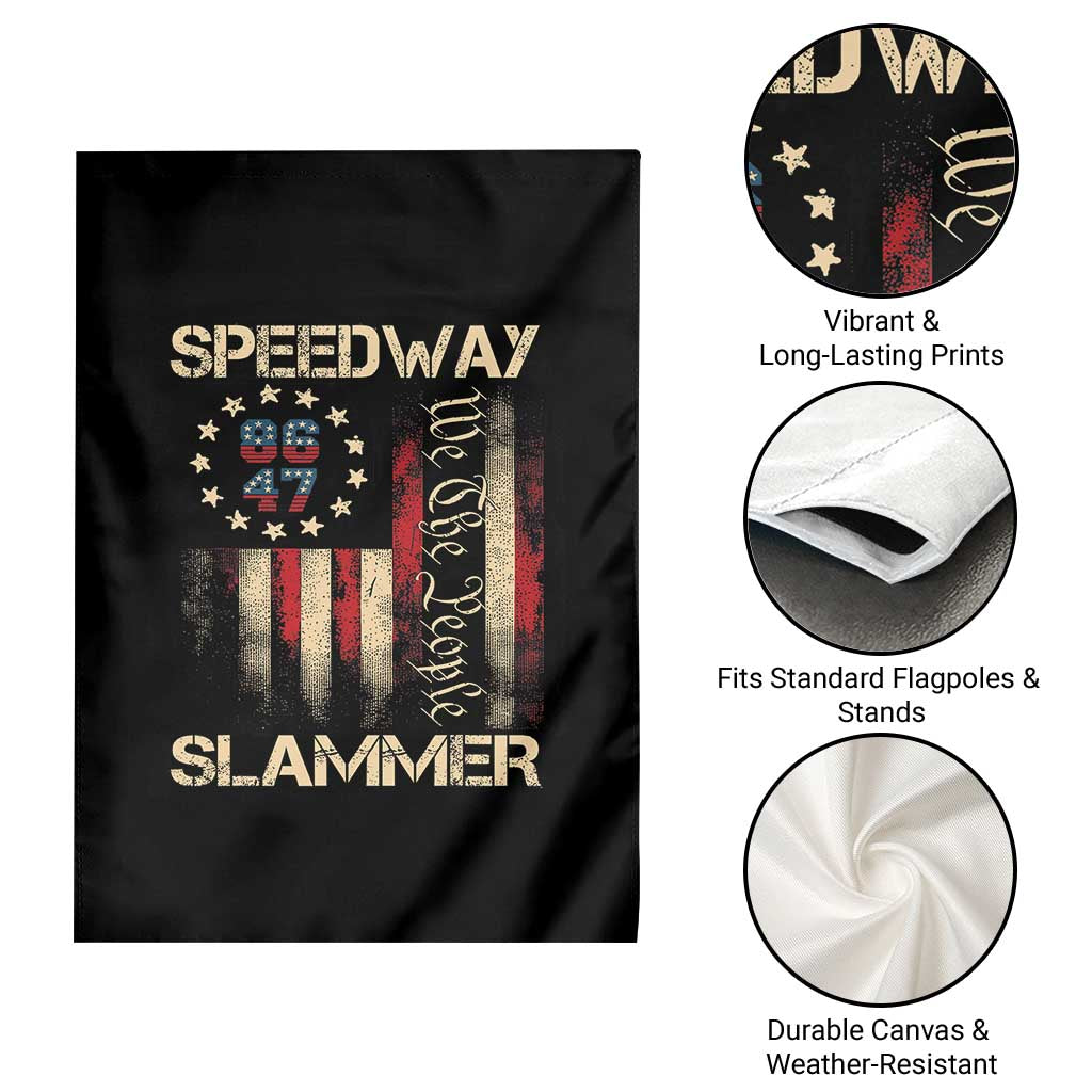 Speedway Slammer 2025 Garden Flag We The People Patriotic Distressed American Flag - Wonder Print Shop