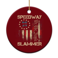 Speedway Slammer 2025 Ceramic Ornament We The People Patriotic Distressed American Flag - Wonder Print Shop