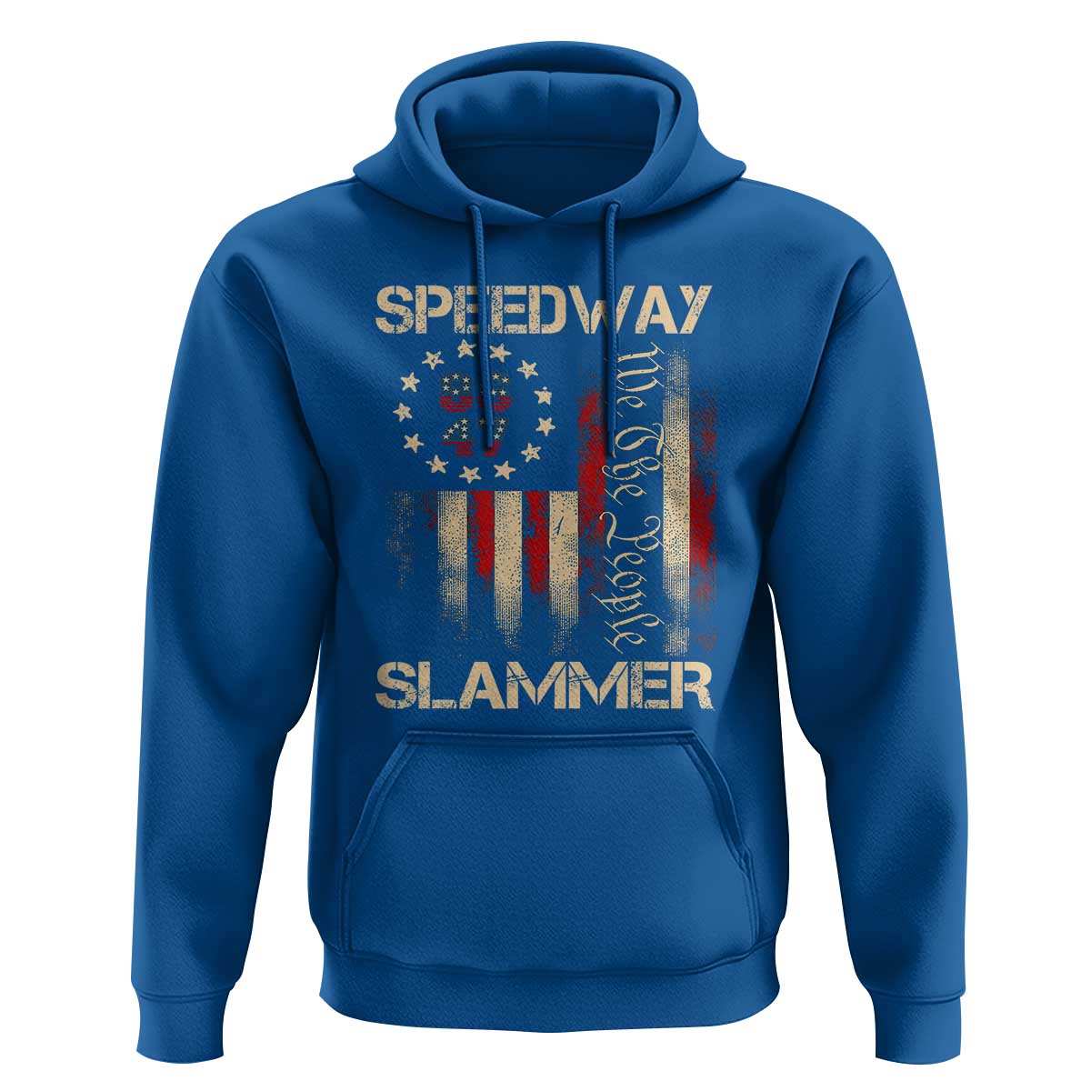 Speedway Slammer 2025 Hoodie We The People Patriotic Distressed American Flag - Wonder Print Shop