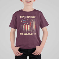 Speedway Slammer 2025 T Shirt For Kid We The People Patriotic Distressed American Flag - Wonder Print Shop