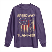 Speedway Slammer 2025 Long Sleeve Shirt We The People Patriotic Distressed American Flag - Wonder Print Shop