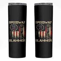 Speedway Slammer 2025 Skinny Tumbler We The People Patriotic Distressed American Flag - Wonder Print Shop