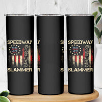 Speedway Slammer 2025 Skinny Tumbler We The People Patriotic Distressed American Flag - Wonder Print Shop