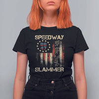 Speedway Slammer 2025 T Shirt For Women We The People Patriotic Distressed American Flag - Wonder Print Shop
