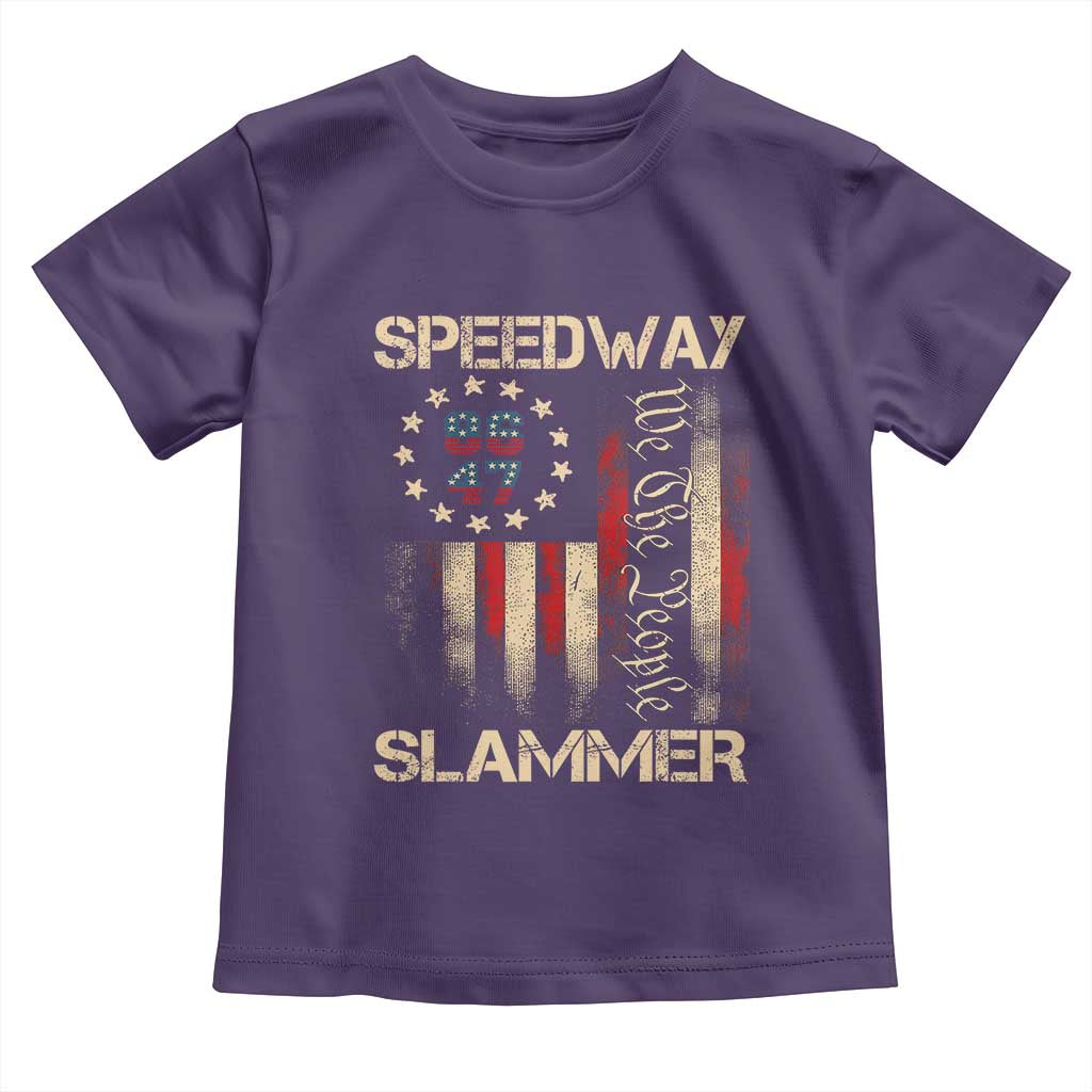 Speedway Slammer 2025 Toddler T Shirt We The People Patriotic Distressed American Flag - Wonder Print Shop