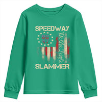 Speedway Slammer 2025 Youth Sweatshirt We The People Patriotic Distressed American Flag - Wonder Print Shop