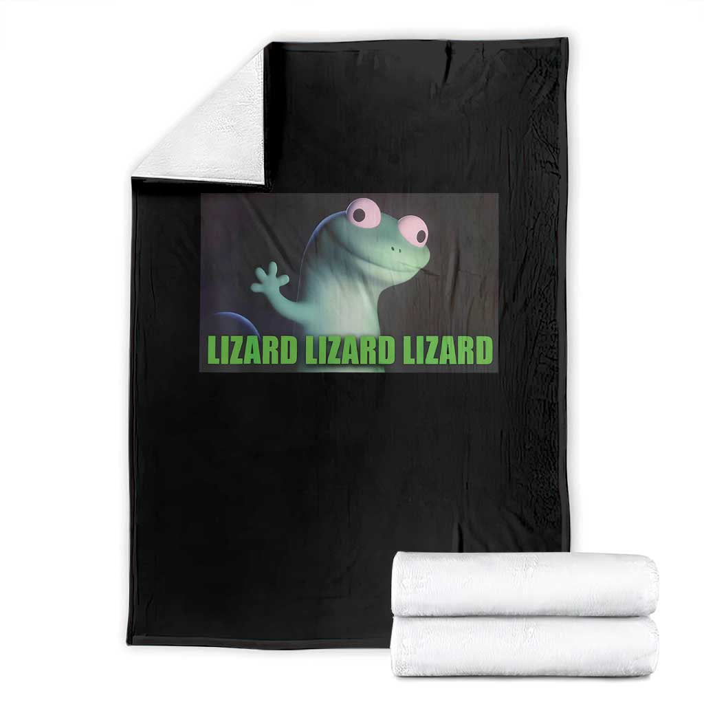 Funny Lizard Lizard Lizard Throw Blanket Weirdcore Gecko Meme - Wonder Print Shop