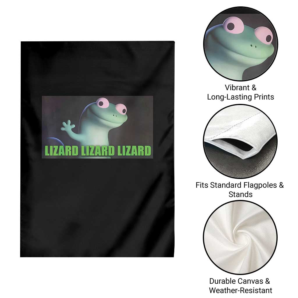 Funny Lizard Lizard Lizard Garden Flag Weirdcore Gecko Meme - Wonder Print Shop