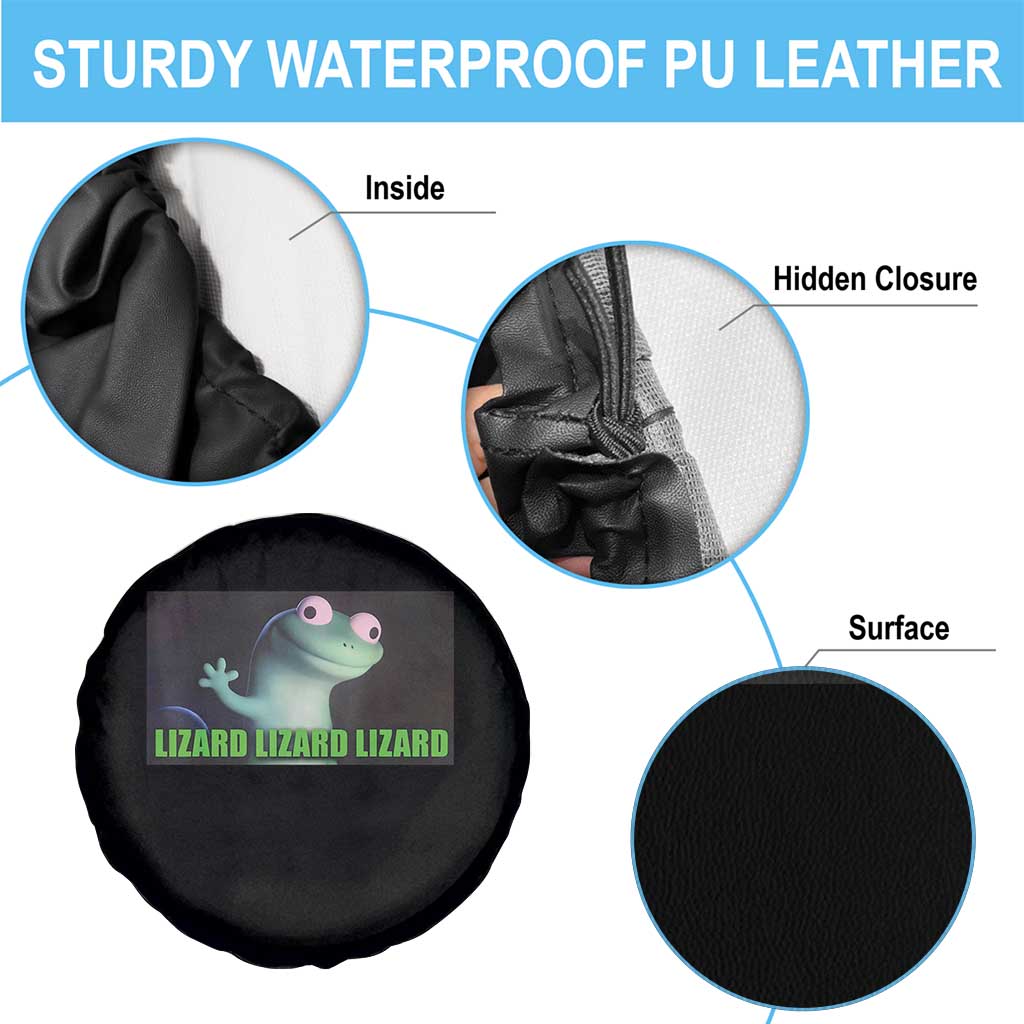 Funny Lizard Lizard Lizard Spare Tire Cover Weirdcore Gecko Meme - Wonder Print Shop