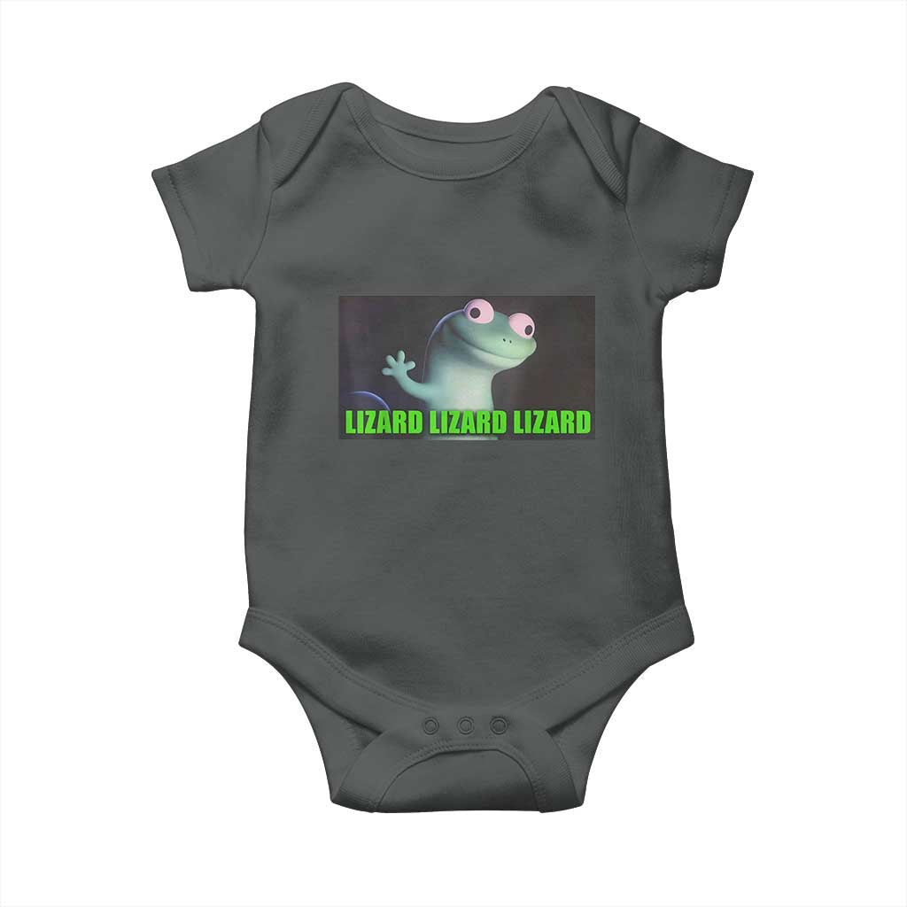Funny Lizard Lizard Lizard Baby Onesie Weirdcore Gecko Meme - Wonder Print Shop