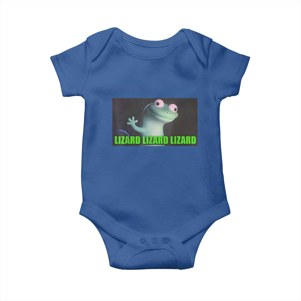 Funny Lizard Lizard Lizard Baby Onesie Weirdcore Gecko Meme - Wonder Print Shop