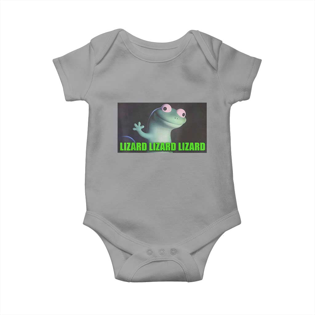 Funny Lizard Lizard Lizard Baby Onesie Weirdcore Gecko Meme - Wonder Print Shop
