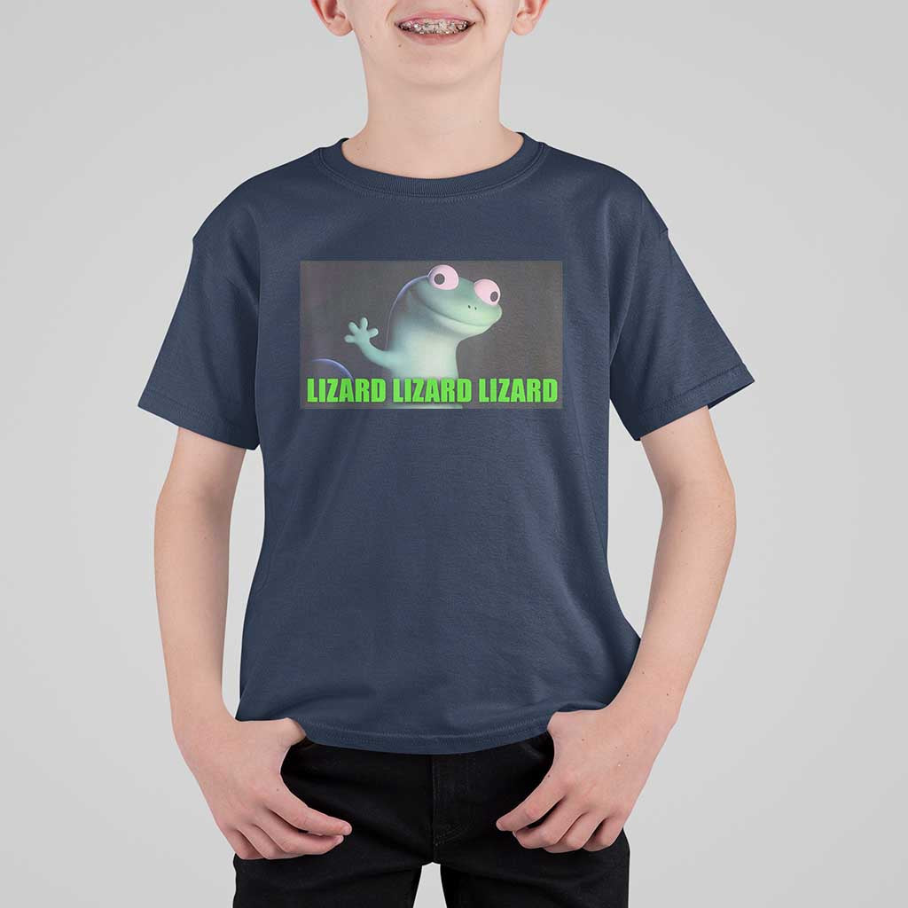 Funny Lizard Lizard Lizard T Shirt For Kid Weirdcore Gecko Meme - Wonder Print Shop