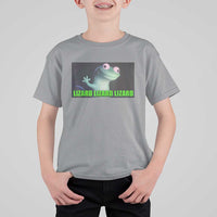 Funny Lizard Lizard Lizard T Shirt For Kid Weirdcore Gecko Meme - Wonder Print Shop