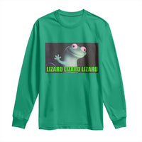 Funny Lizard Lizard Lizard Long Sleeve Shirt Weirdcore Gecko Meme - Wonder Print Shop