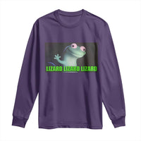 Funny Lizard Lizard Lizard Long Sleeve Shirt Weirdcore Gecko Meme - Wonder Print Shop