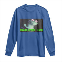 Funny Lizard Lizard Lizard Long Sleeve Shirt Weirdcore Gecko Meme - Wonder Print Shop