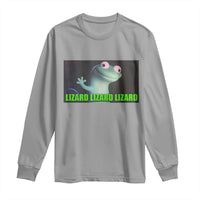 Funny Lizard Lizard Lizard Long Sleeve Shirt Weirdcore Gecko Meme - Wonder Print Shop