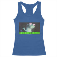 Funny Lizard Lizard Lizard Racerback Tank Top Weirdcore Gecko Meme - Wonder Print Shop