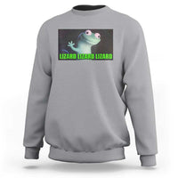 Funny Lizard Lizard Lizard Sweatshirt Weirdcore Gecko Meme - Wonder Print Shop