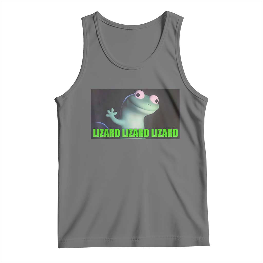 Funny Lizard Lizard Lizard Tank Top Weirdcore Gecko Meme - Wonder Print Shop