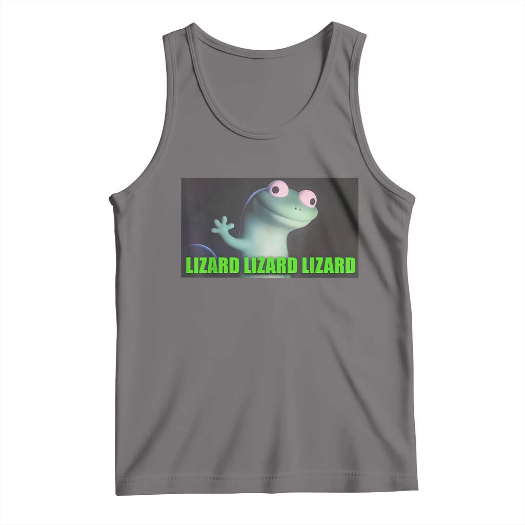 Funny Lizard Lizard Lizard Tank Top Weirdcore Gecko Meme - Wonder Print Shop