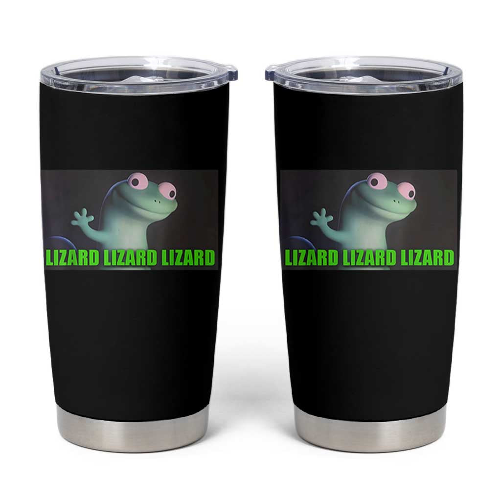 Funny Lizard Lizard Lizard Tumbler Cup Weirdcore Gecko Meme - Wonder Print Shop