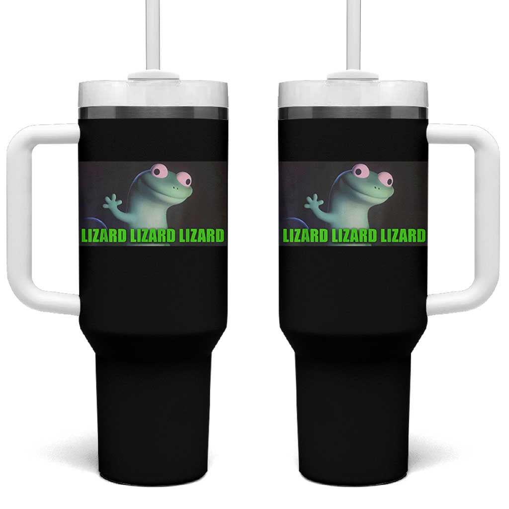 Funny Lizard Lizard Lizard Tumbler With Handle Weirdcore Gecko Meme - Wonder Print Shop