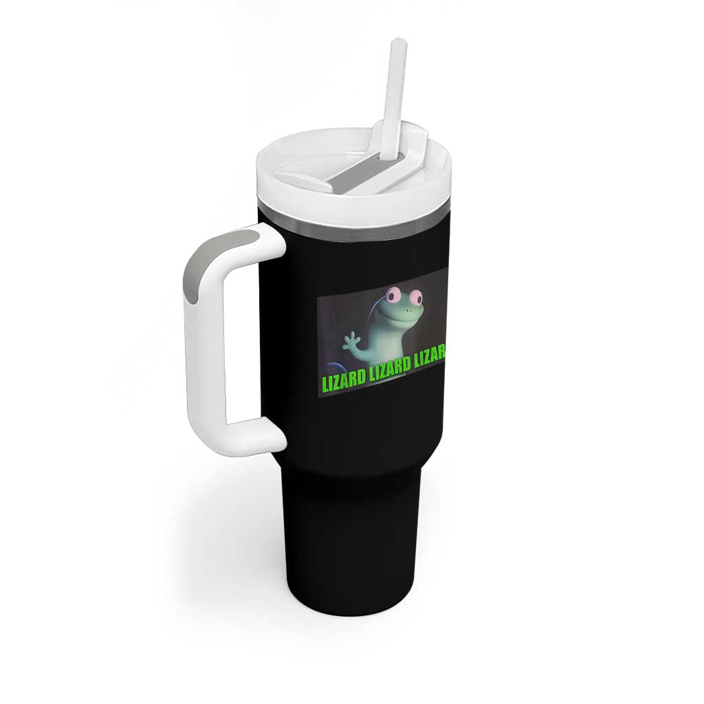 Funny Lizard Lizard Lizard Tumbler With Handle Weirdcore Gecko Meme - Wonder Print Shop