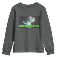 Funny Lizard Lizard Lizard Youth Sweatshirt Weirdcore Gecko Meme - Wonder Print Shop