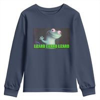 Funny Lizard Lizard Lizard Youth Sweatshirt Weirdcore Gecko Meme - Wonder Print Shop