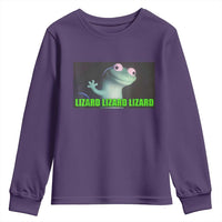 Funny Lizard Lizard Lizard Youth Sweatshirt Weirdcore Gecko Meme - Wonder Print Shop