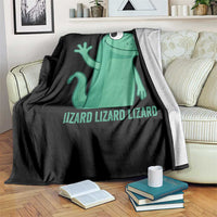 Funny Lizard Lizard Lizard Throw Blanket Cute Gecko Reptile Meme - Wonder Print Shop