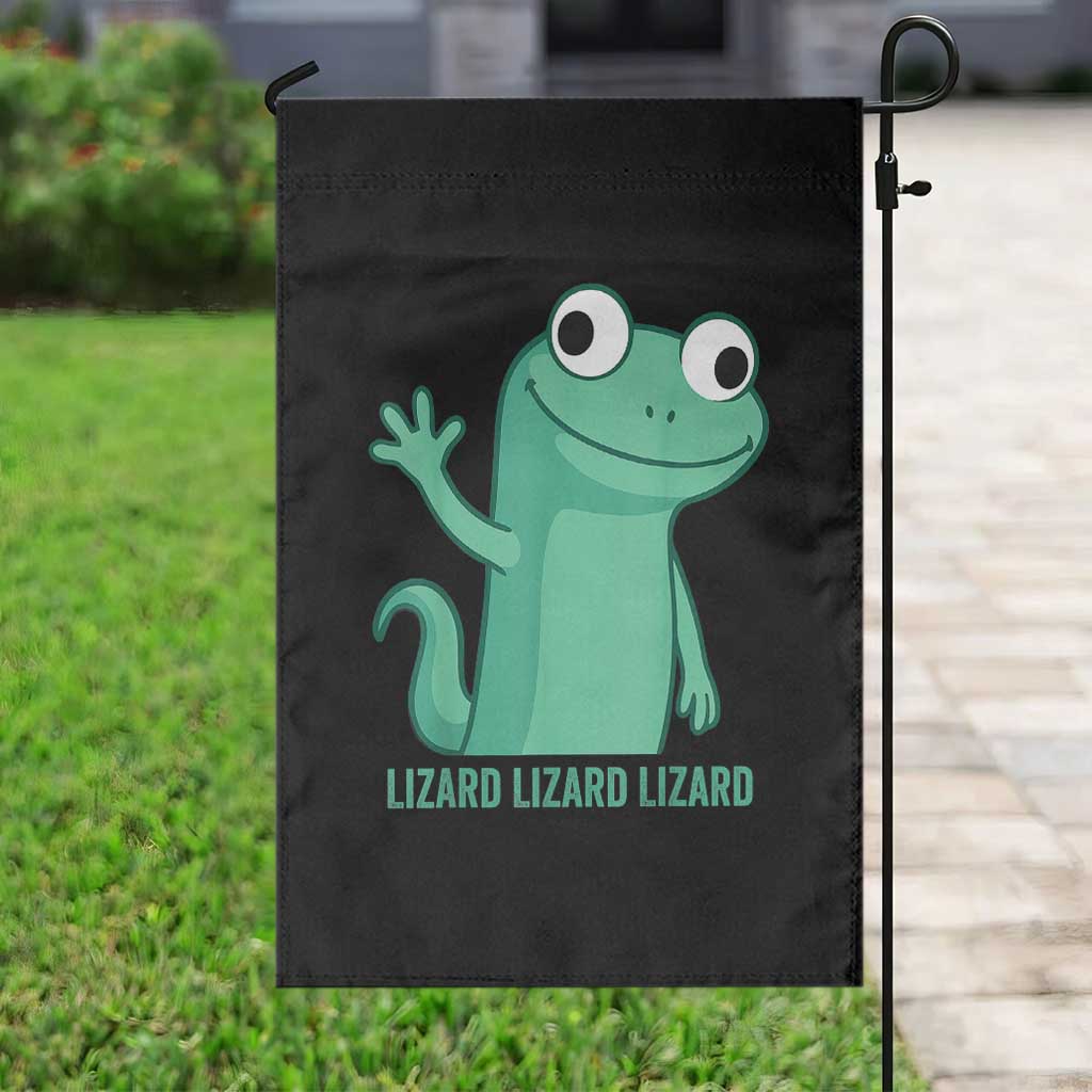 Funny Lizard Lizard Lizard Garden Flag Cute Gecko Reptile Meme - Wonder Print Shop
