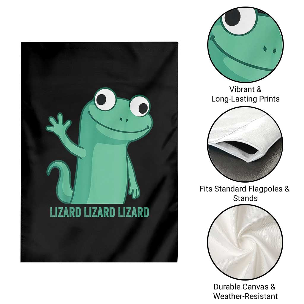 Funny Lizard Lizard Lizard Garden Flag Cute Gecko Reptile Meme - Wonder Print Shop