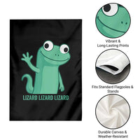 Funny Lizard Lizard Lizard Garden Flag Cute Gecko Reptile Meme - Wonder Print Shop